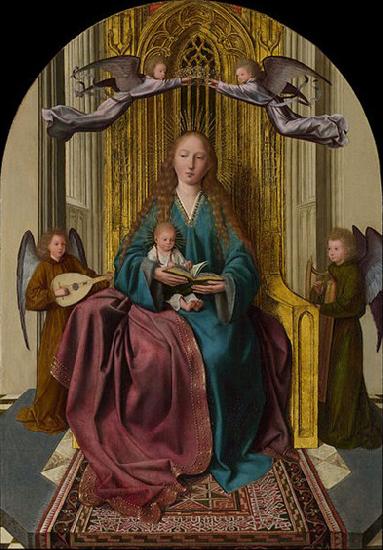 Quentin Matsys The Virgin and Child Enthroned, with Four Angels oil painting picture